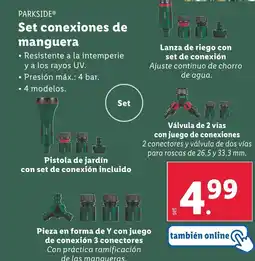 Lidl PARKSIDE® Set conexiones de manguera oferta