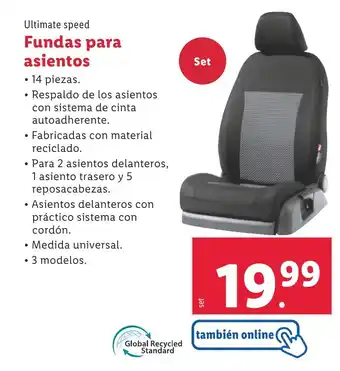 Lidl Fundas para asientos oferta