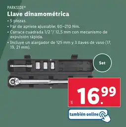 Lidl PARKSIDE® Llave dinamométrica oferta