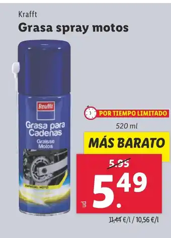 Lidl KRAFFT Grasa spray motos oferta