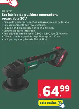 Lidl PARKSIDE® Set básico de pulidora enceradora oferta