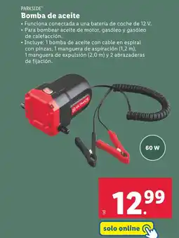 Lidl PARKSIDE® Bomba de aceite oferta