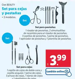 Lidl CIEN BEAUTY Set para cejas y pestañas oferta