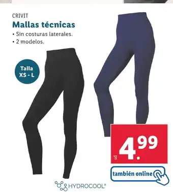 Lidl CRIVIT Mallas técnicas oferta