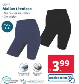 Lidl CRIVIT Mallas técnicas oferta