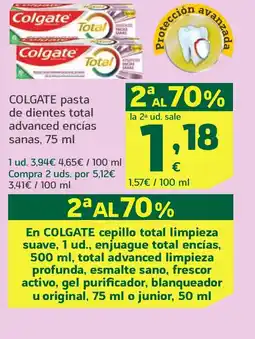 HiperDino COLGATE pasta de dientes total advanced encías sanas oferta