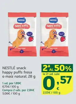 HiperDino NESTLÉ snack happy puffs fresa o maíz natural oferta