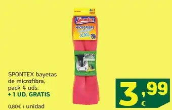 HiperDino SPONTEX bayetas de microfibra oferta