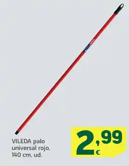 HiperDino VILEDA palo universal rojo oferta