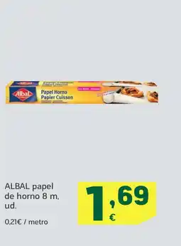 HiperDino ALBAL papel de horno 8 m oferta