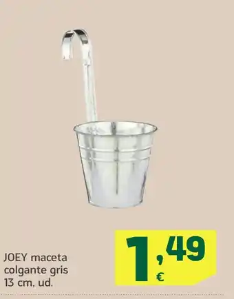 HiperDino JOEY maceta colgante gris oferta