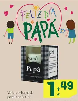 HiperDino Vela perfumada para papá oferta