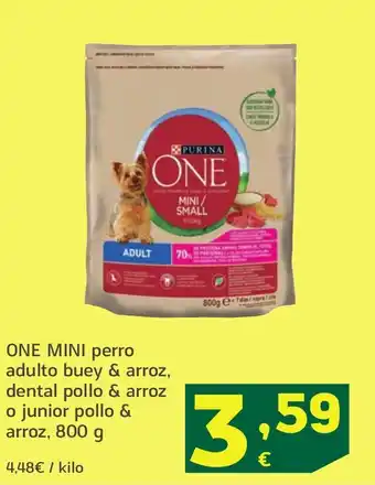 HiperDino ONE MINI perro adulto buey & arroz, dental pollo & arroz o junior pollo & arroz oferta