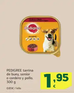 HiperDino PEDIGREE tarrina de buey, senior o cordero y pollo, oferta