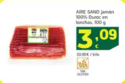 HiperDino AIRE SANO jamón 100% Duroc en lonchas oferta