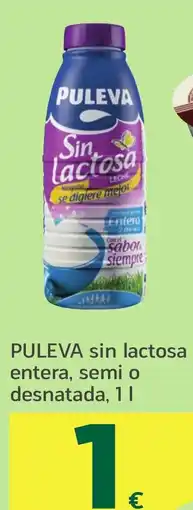 HiperDino PULEVA sin lactosa entera, semi o desnatada oferta