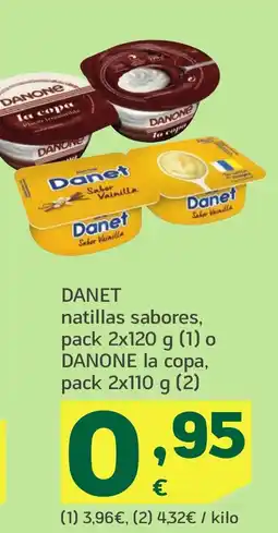 HiperDino DANET natillas sabores oferta