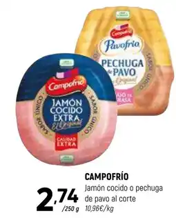 Coviran CAMPOFRÍO Jamón cocido o pechuga de pavo al corte oferta