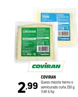 Coviran COVIRAN Queso mezcla tierno o semicurado cuña oferta