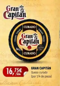 Coviran GRAN CAPITÁN Queso curado (por 1/4 de pieza) oferta