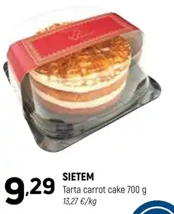 Coviran SIETEM Tarta carrot cake oferta