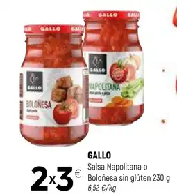 Coviran GALLO Salsa Napolitana o Boloñesa sin glúten oferta