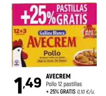 Coviran AVECREM Pollo 12 pastillas oferta