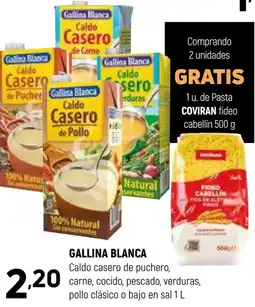 Coviran GALLINA BLANCA Caldo casero de puchero, carne, cocido, pescado, verduras, pollo clásico o bajo en sal oferta