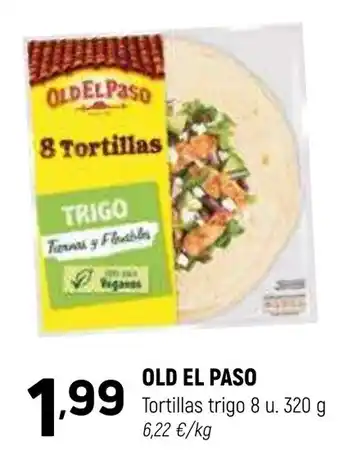 Coviran OLD EL PASO Tortillas trigo 8 u. oferta