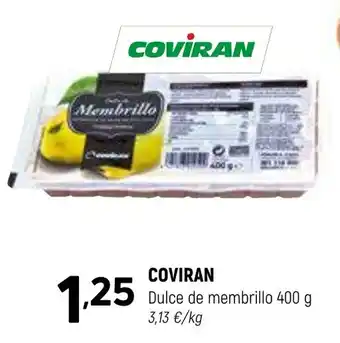 Coviran COVIRAN Dulce de membrillo 400 g 3,13 €/kg oferta