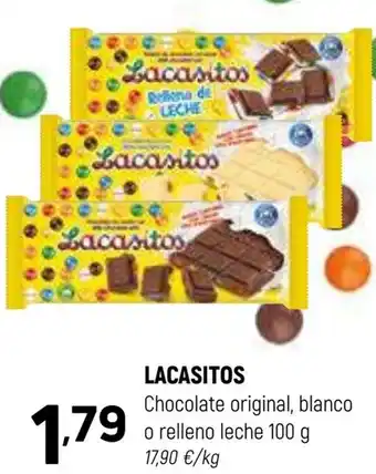 Coviran LACASITOS Chocolate original, blanco o relleno leche oferta