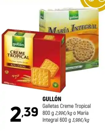 Coviran GULLÓN Galletas Creme Tropical o María Integral oferta