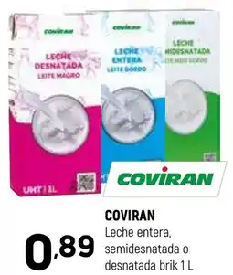 Coviran COVIRAN Leche entera, semidesnatada o desnatada oferta