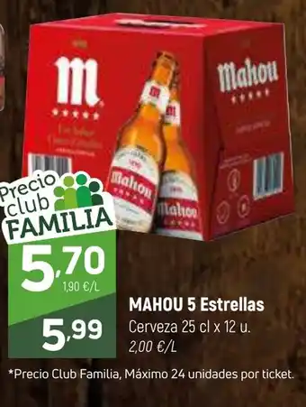 Coviran MAHOU 5 Estrellas oferta