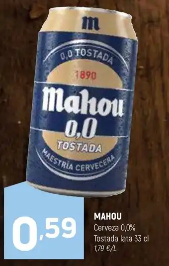 Coviran MAHOU Cerveza 0,0% Tostada lata oferta