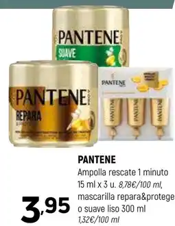 Coviran PANTENE Ampolla rescate 1 minuto mascarilla repara&protege o suave liso oferta