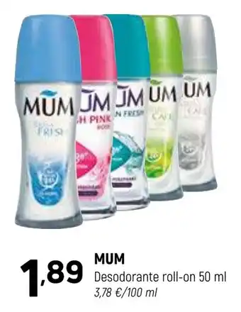 Coviran MUM Desodorante roll-on oferta