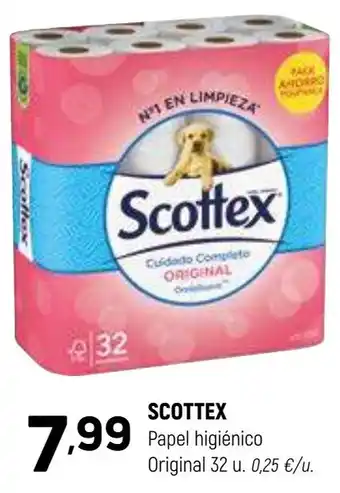 Coviran SCOTTEX Papel higiénico Original 32 u oferta