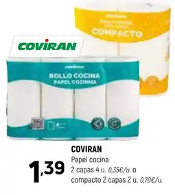 Coviran COVIRAN Papel cocina 2 capas 4 u oferta