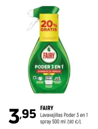 Coviran FAIRY Lavavajillas Poder 3 en 1 spray oferta