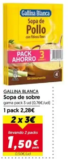 Hiper Usera GALLINA BLANCA Sopa de sobre oferta