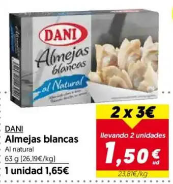 Hiper Usera DANI Almejas blancas oferta