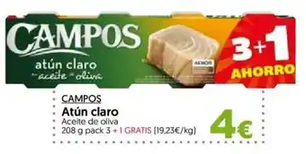 Hiper Usera CAMPOS Atún claro Aceite de oliva oferta