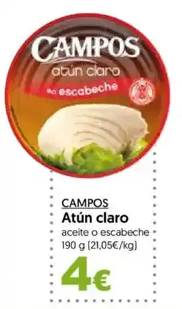 Hiper Usera CAMPOS Atún claro aceite o escabeche oferta