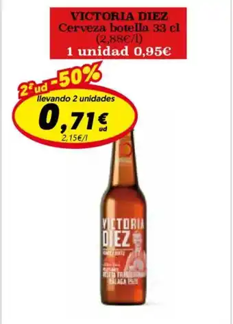 Hiper Usera VICTORIA DIEZ Cerveza botella oferta