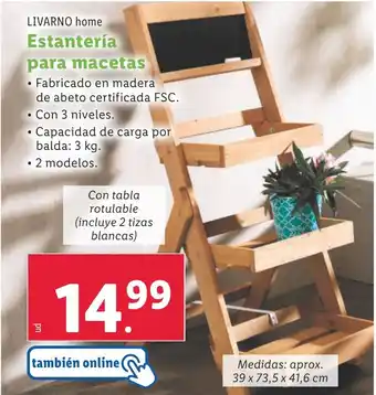 Lidl LIVARNO HOME Estantería para macetas oferta