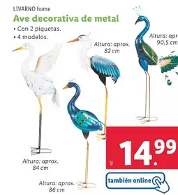 Lidl LIVARNO HOME Ave decorativa de metal oferta