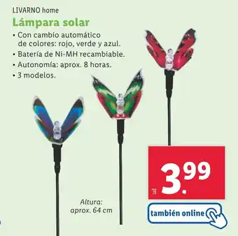 Lidl LIVARNO HOME Lámpara solar oferta