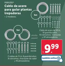 Lidl PARKSIDE® Cable de acero para guiar plantas trepadoras oferta