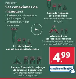 Lidl PARKSIDE® Set conexiones de manguera oferta